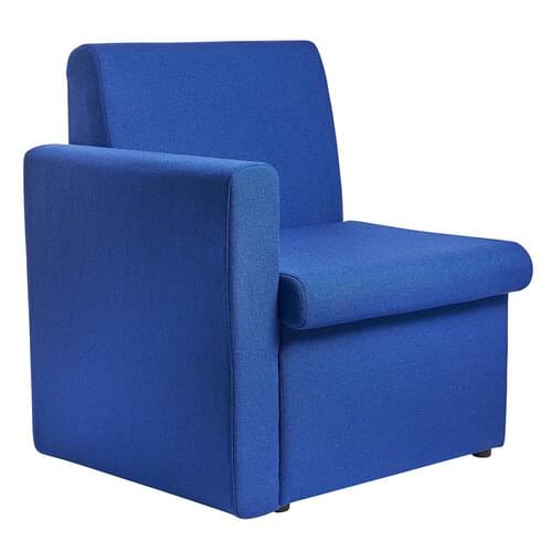 Modular Reception Chair With Right Arm 675mm Wide Blue