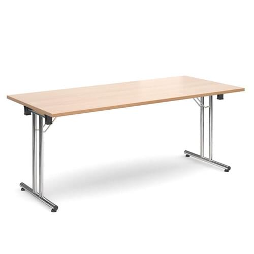 Rectangular Deluxe Folding Leg Table 1800mm x 800mm Beech