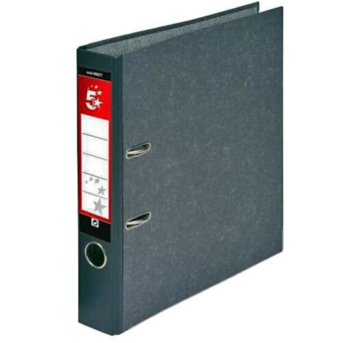 5 Star Mini Lever Arch File A4 50mm Cloud Black