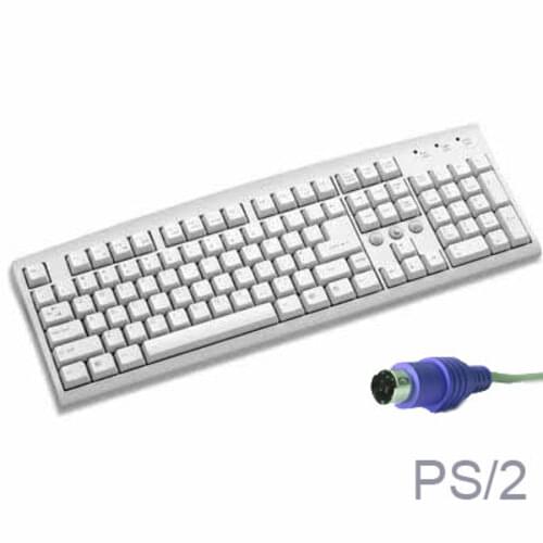 Genius PS/2 Computer Keyboard White KB-06X