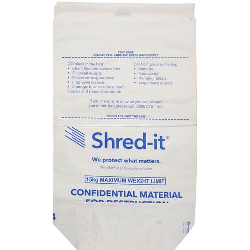 Secure Shredding Service Bag