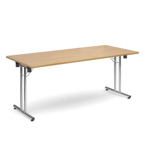 Rectangular Deluxe Folding Leg Table 1800mm x 800mm Oak