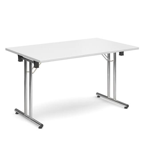 Rectangular Deluxe Folding Leg Table 1300mm x 800mm White
