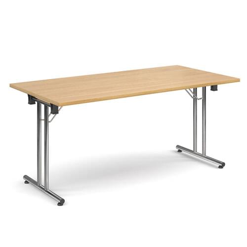 Rectangular Deluxe Folding Leg Table 1600mm x 800mm Oak