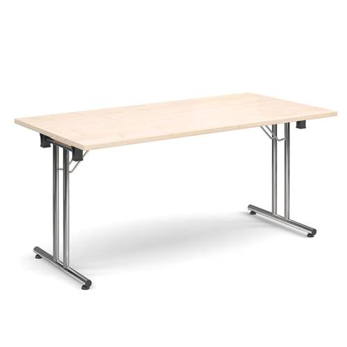Rectangular Deluxe Folding Leg Table 1600mm x 800mm Maple