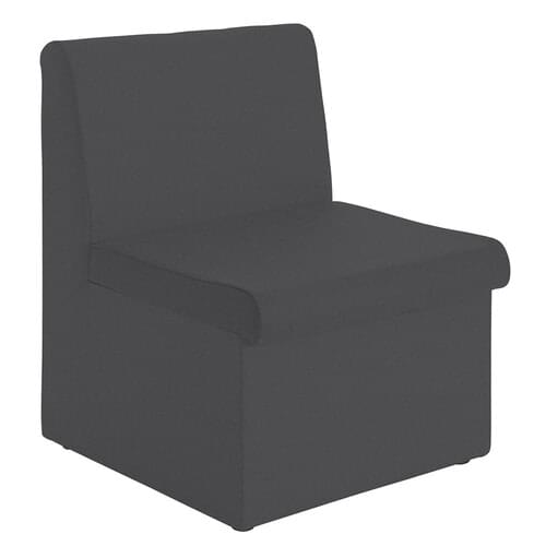 Modular Reception Chair With No Arms 580mm Wide Charcoal