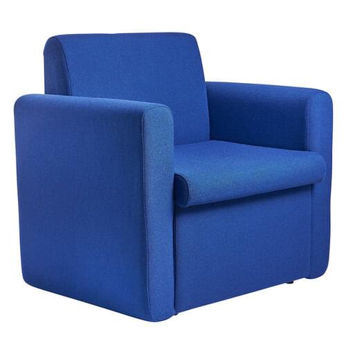 Modular Reception Chair With Arms 770mm Wide Blue