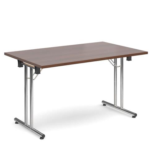 Rectangular Deluxe Folding Leg Table 1300mm x 800mm Walnut