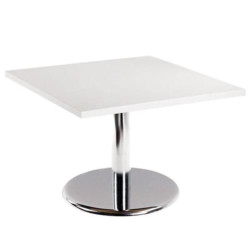 Coffee Table Square 700mm Diameter 25mm MFC White