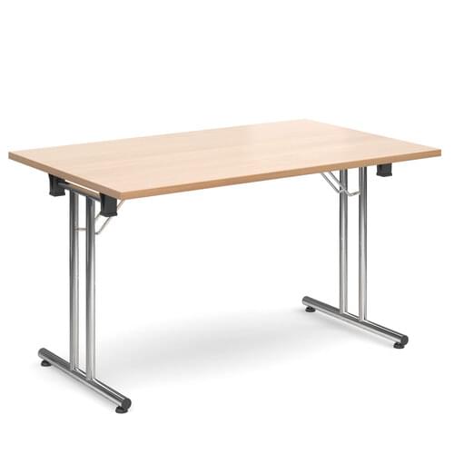 Rectangular Deluxe Folding Leg Table 1300mm x 800mm Beech