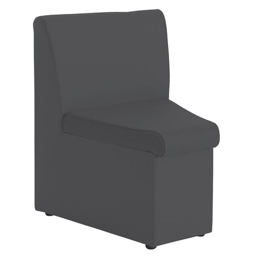 Modular Reception Chair Concave 560mm Wide Charcoal