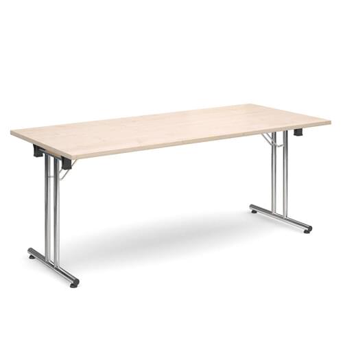 Rectangular Deluxe Folding Leg Table 1800mm x 800mm Maple