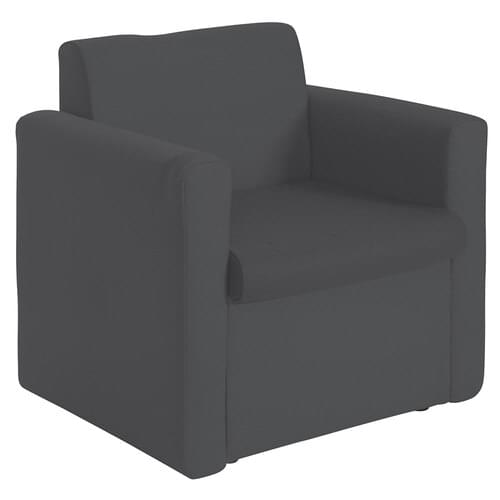 Modular Reception Chair With Arms 770mm Wide Charcoal
