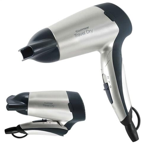 1200W Travel Hairdryer Silver/Black
