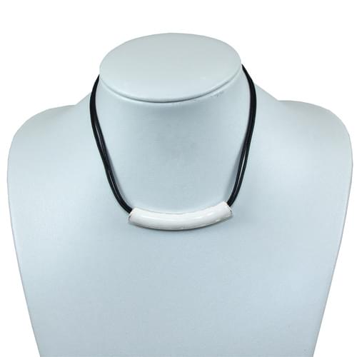 Sophisticated Black and Ivory Fashion Necklace 16