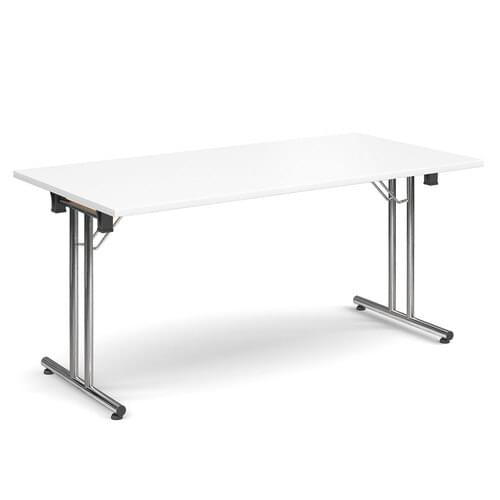 Rectangular Deluxe Folding Leg Table 1600mm x 800mm White