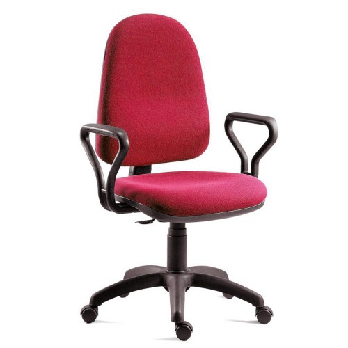 Operator Chair High Back 1 Lever Fixed Arms Burgundy
