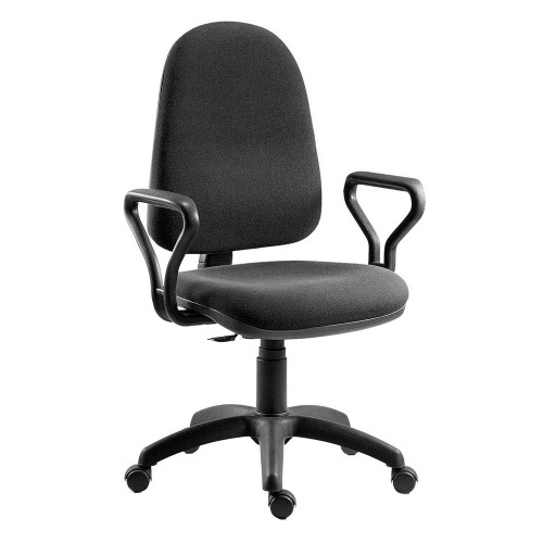 Operator Chair High Back 1 Lever Fixed Arms Charcoal