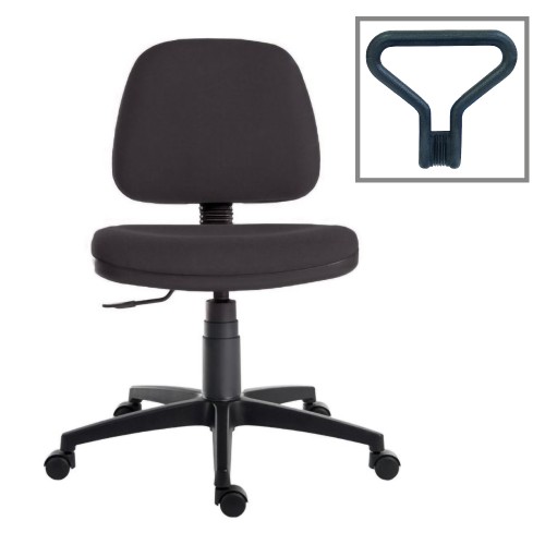 Operator Chair Medium Back 1 Lever Fixed Arms Black