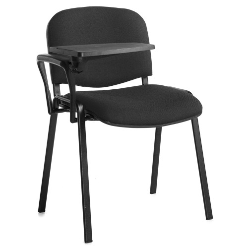 Conference Chair with Writing Kit Fabric Black