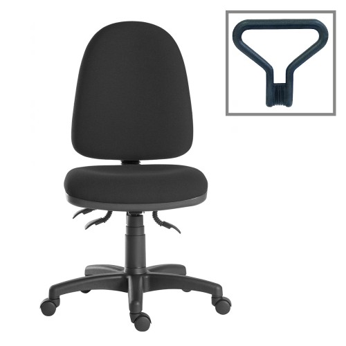 Operator Chair High Back 3 Lever Fixed Arms Black