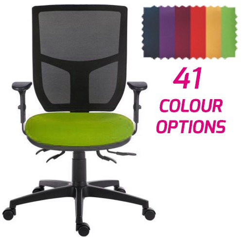 Mesh Back Operator Chair 24 Hour 4 Lever Adjustable Arms SPECIAL COLOURS
