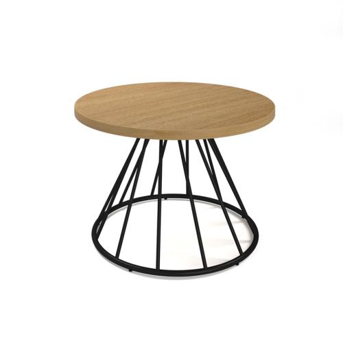 Figaro Coffee Table Black Spiral Base Kendal Oak