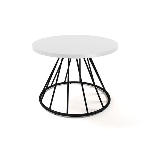 Figaro Coffee Table Black Spiral Base White