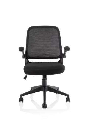 Mesh Back Operator  Chair With Folding Arms