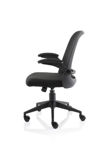 Mesh Back Operator  Chair With Folding Arms