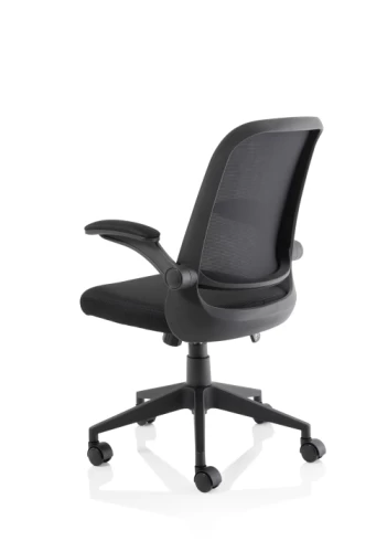 Mesh Back Operator  Chair With Folding Arms