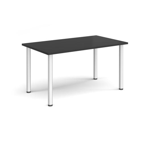 Rectangular Table 1400 x 800 x 725mm Silver Radial Legs Black
