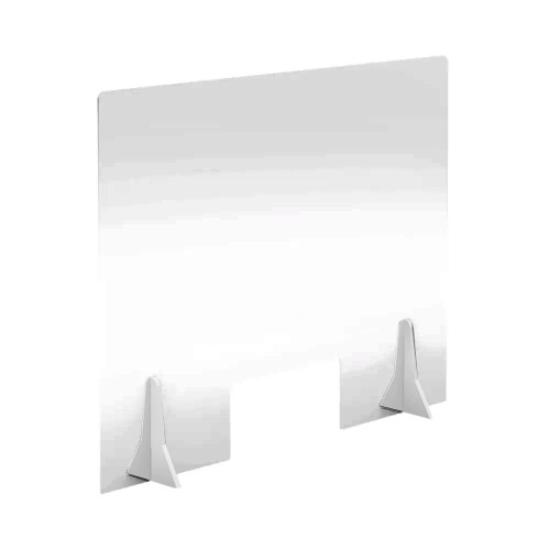 Free Standing Acrylic Screen 780 x 600 x 4mm Clear with Cut Out