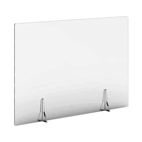 Free Standing Acrylic Screen 1000 x 700 x 4mm Clear