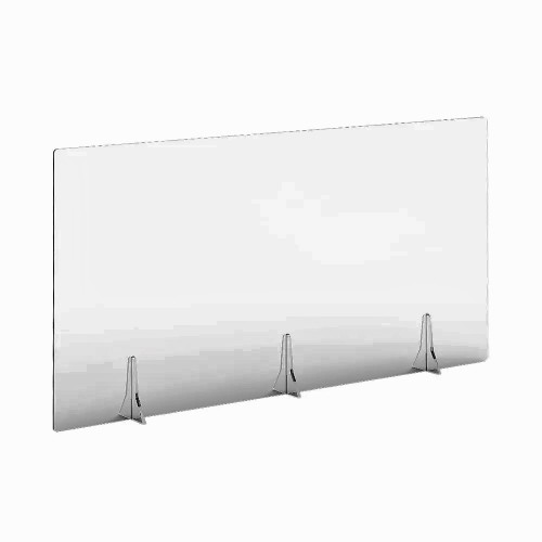 Free Standing Acrylic Screen 1400 x 700 x 4mm Clear