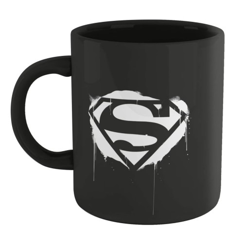 Ceramic Mug “Superman Graffiti Logo” White on Black