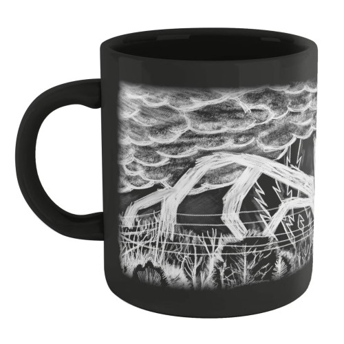 Ceramic Mug “Stranger Things Mind Flayer” White on Black