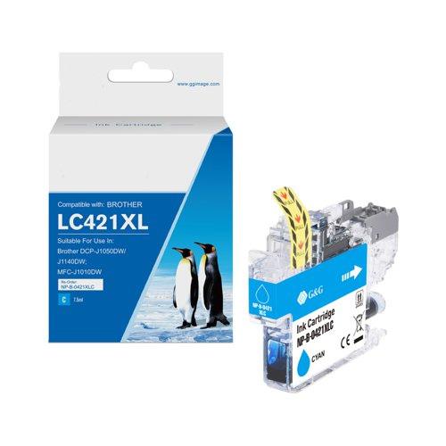 DIRECT Brother Inkjet Cartridge LC421XLC Compatible Cyan