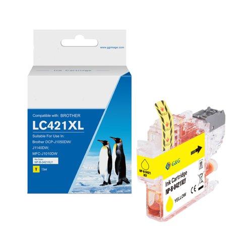 DIRECT Brother Inkjet Cartridge LC421XLY Compatible Yellow