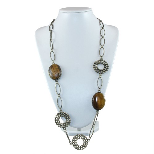 Modern Bronze Fashion Ring Knot Necklace 36