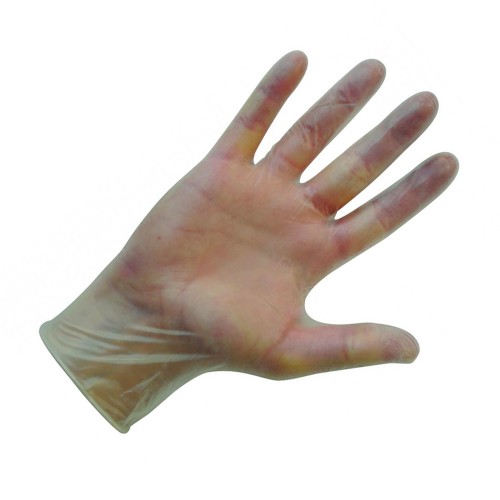 Shield Powder-Free Clear Medium Vinyl Gloves (Pack of 100) GD09