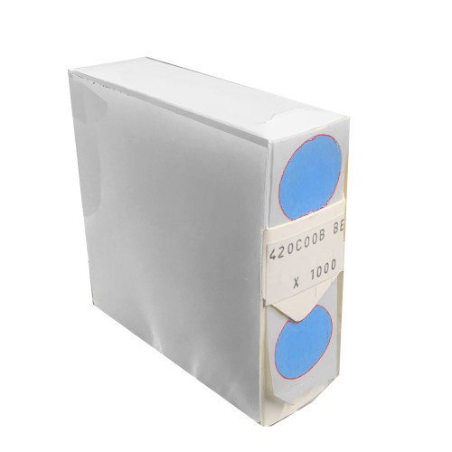 S/A Removable Labels 20mm Diameter Plain Blue Box 1000