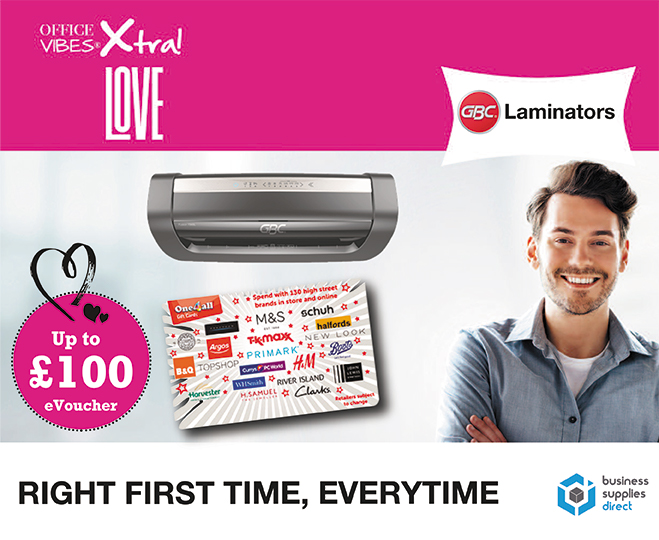 Claim up to £100, One-4-All Shopping eVoucher with GBC laminators. Claim up to £100, One-4-All Shopping eVoucher with GBC laminators.