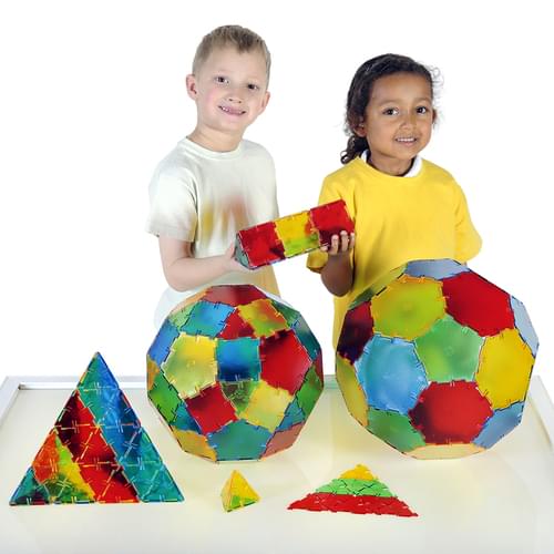 Translucent Polydron 184 Piece Class Set