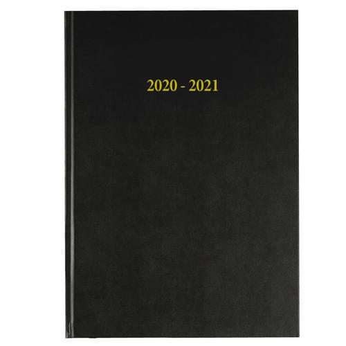 2020-2021 12 Months Academic Diary A4 Day To Page Black