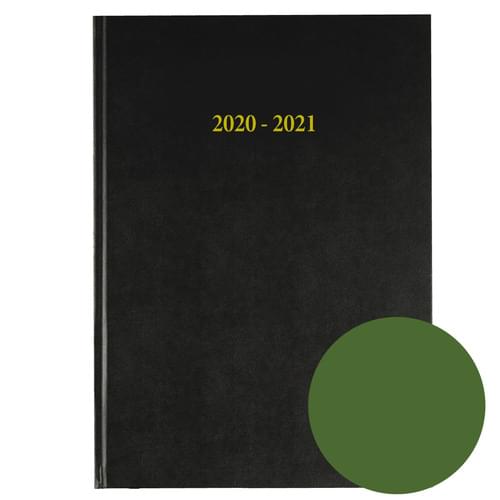 2020-2021 12 Months Academic Diary A4 Day To Page Green