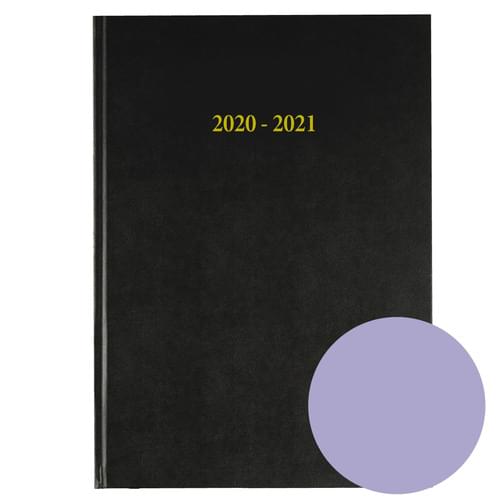 2020-2021 12 Months Academic Diary A4 Day To Page Mauve