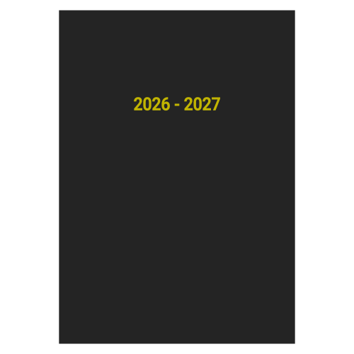 2026-2027 12 Months Academic Diary A4 Page a Day Black