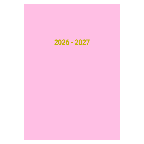 2026-2027 12 Months Academic Diary A4 Week To View Candy Pink