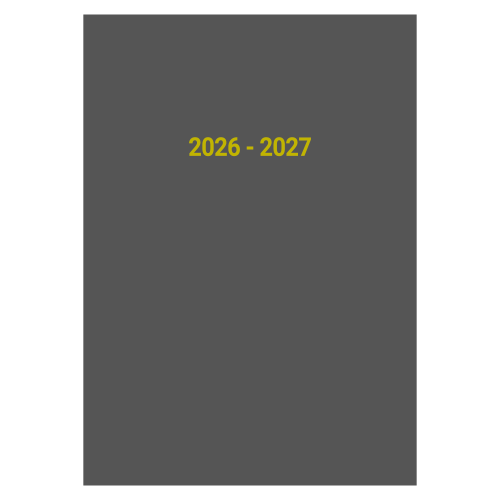 2026-2027 12 Months Academic Diary A4 Page a Day Charcoal
